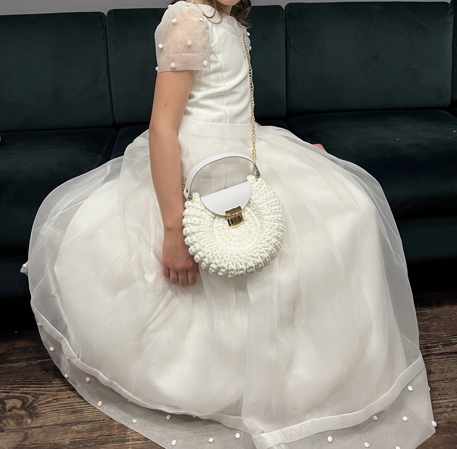 torebka okrągła MUSZELKA ze sznurka torebka okrągła na szydełku torebka szydełkowa pleciona ze sznurka handmade plecione ze sznurka pl